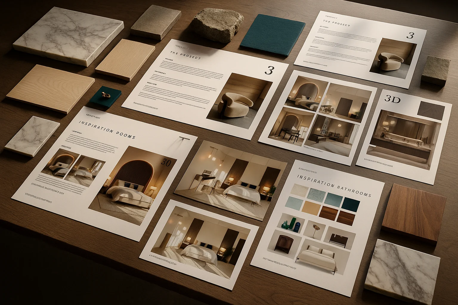 mood board for interior design project